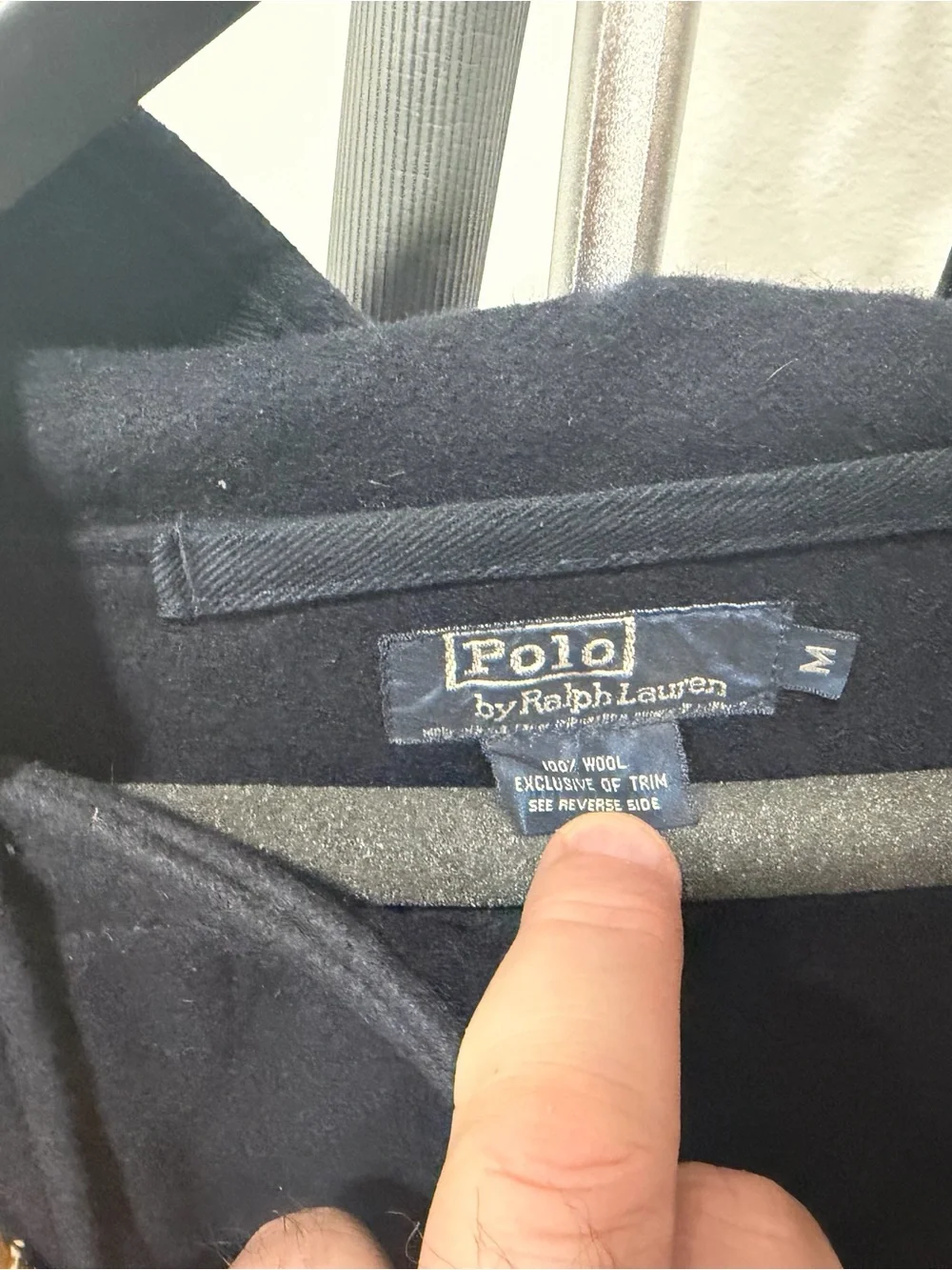 Men's Navy Toggle Duffle Coat with Hood